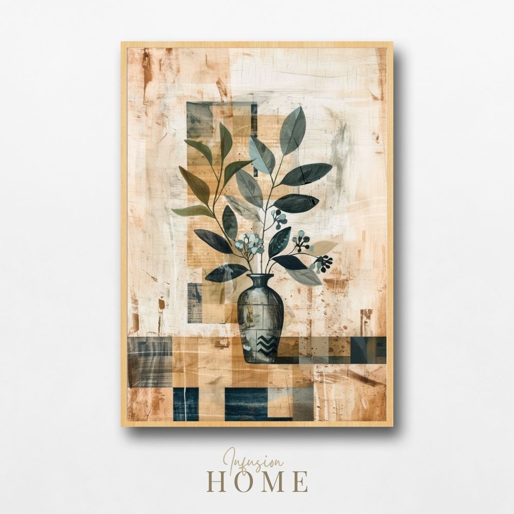 Poster wall art showing 'Boho Floral Simplicity – Abstract Minimalist Design'