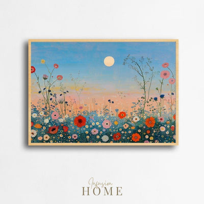 Clear Sky Blooms – Sunset in the Wildflower Meadow - Infusion Home