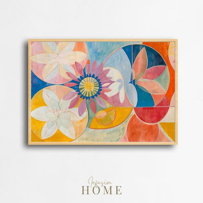 Poster wall art showing 'Color Pop Florals – Bright Floral Abstract'