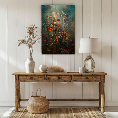 Shadowed Flora - Deep Hues Amidst Gentle Abstracts - Infusion Home