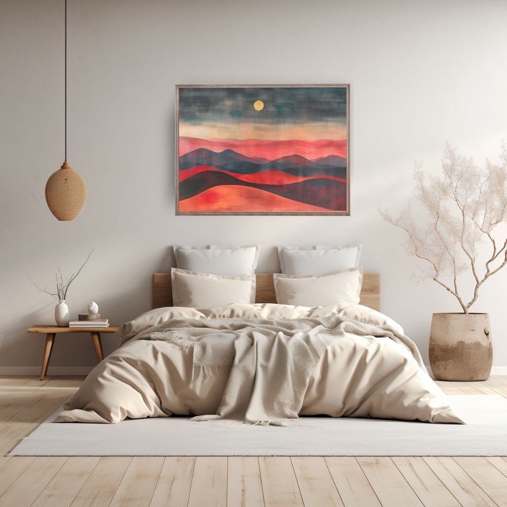 Desert Twilight Majesty – Dark Hues Landscape - Infusion Home