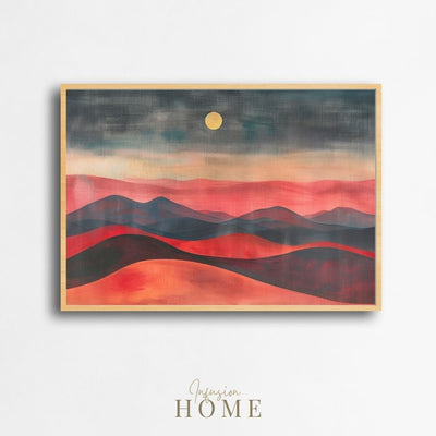 Desert Twilight Majesty – Dark Hues Landscape - Infusion Home