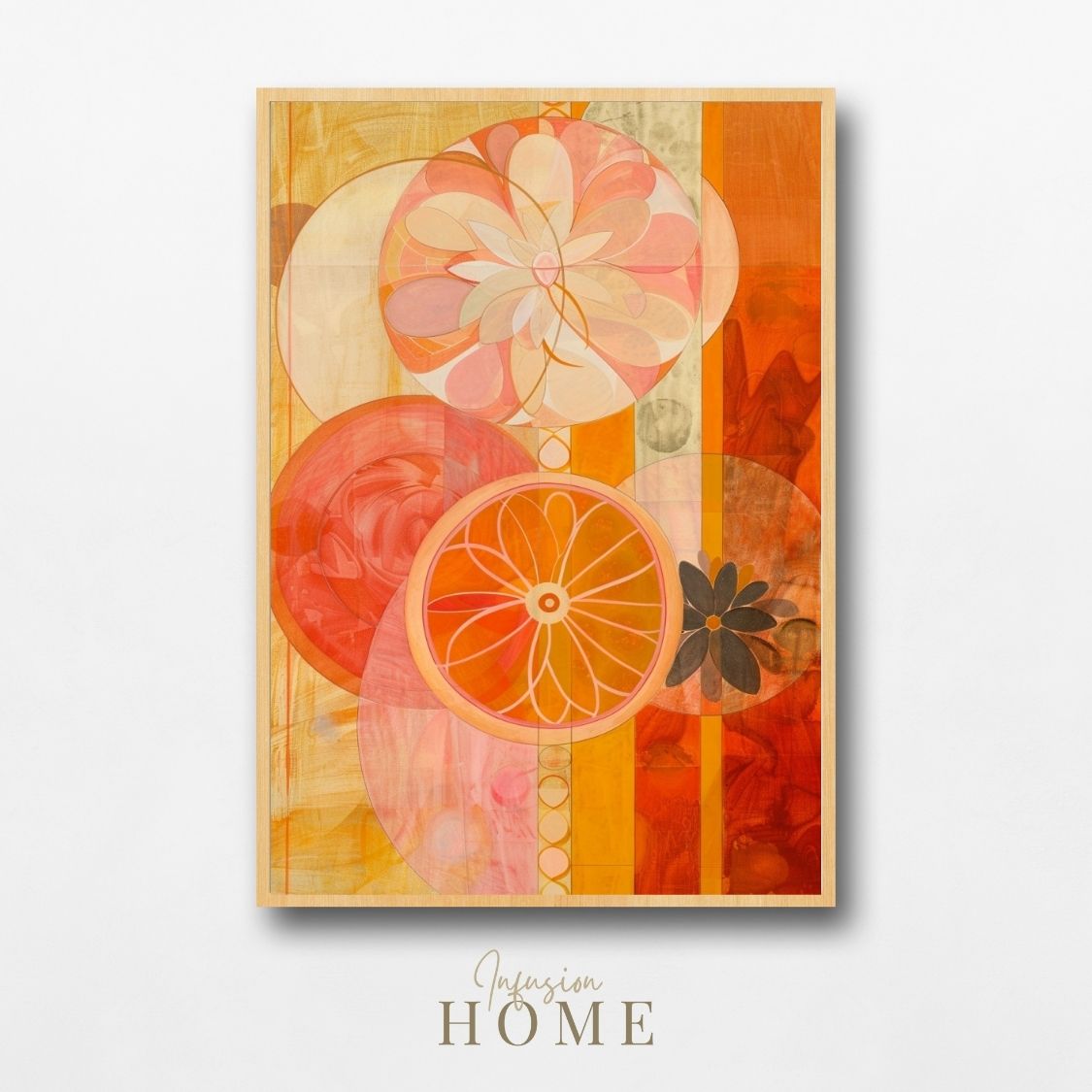 Poster wall art showing 'Eclectic Botanicals – Vivid Floral Pattern'