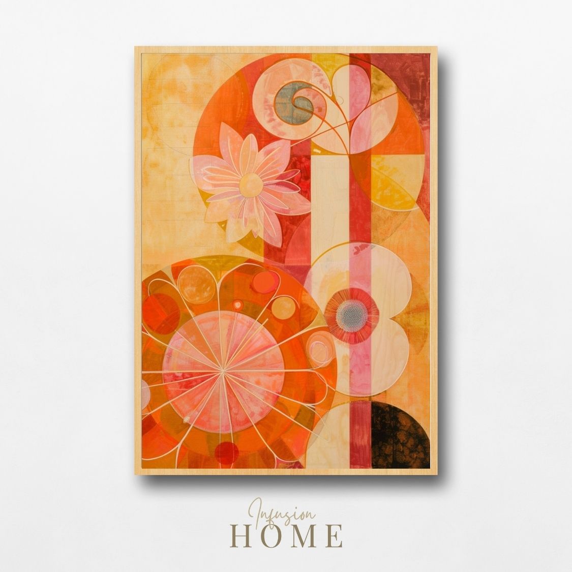 Poster wall art showing 'Floral Symphony – Vivid and Bold Art'