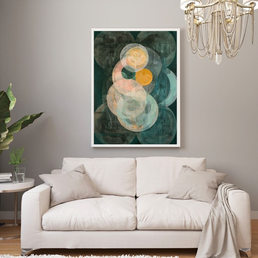 Forest at Night Giclée Print – Dark Green Floral Art - Infusion Home