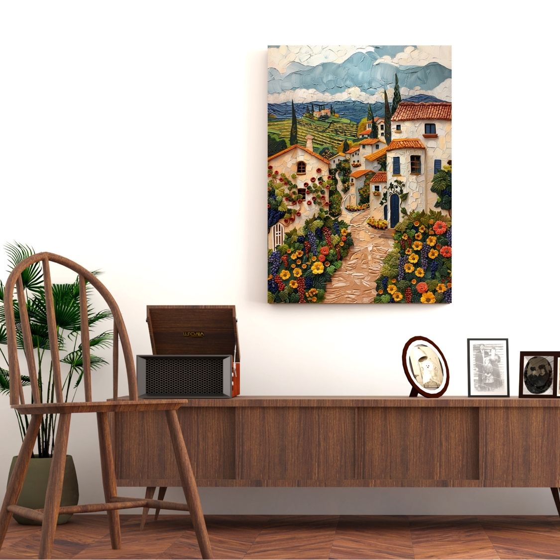 French Country - Quaint Villages in Summer Impasto Art - Infusion Home