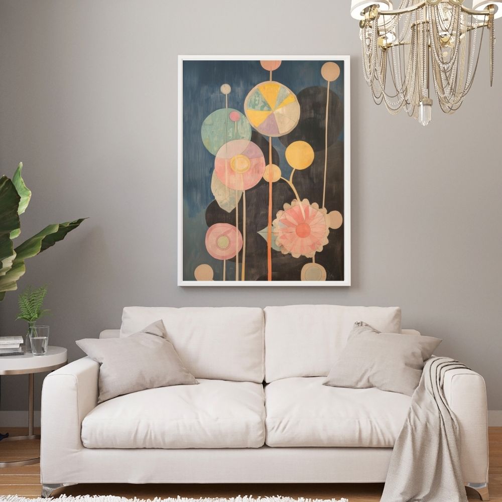 Garden Glow Giclée Print – Bold Floral Motif in Vibrant Tones - Infusion Home