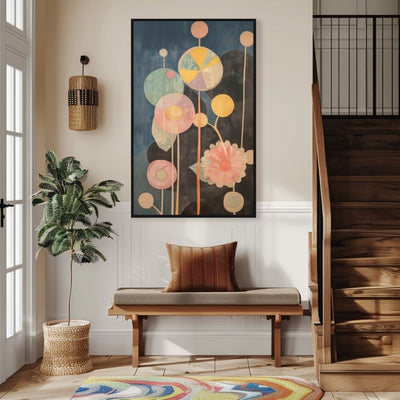 Garden Glow Giclée Print – Bold Floral Motif in Vibrant Tones - Infusion Home