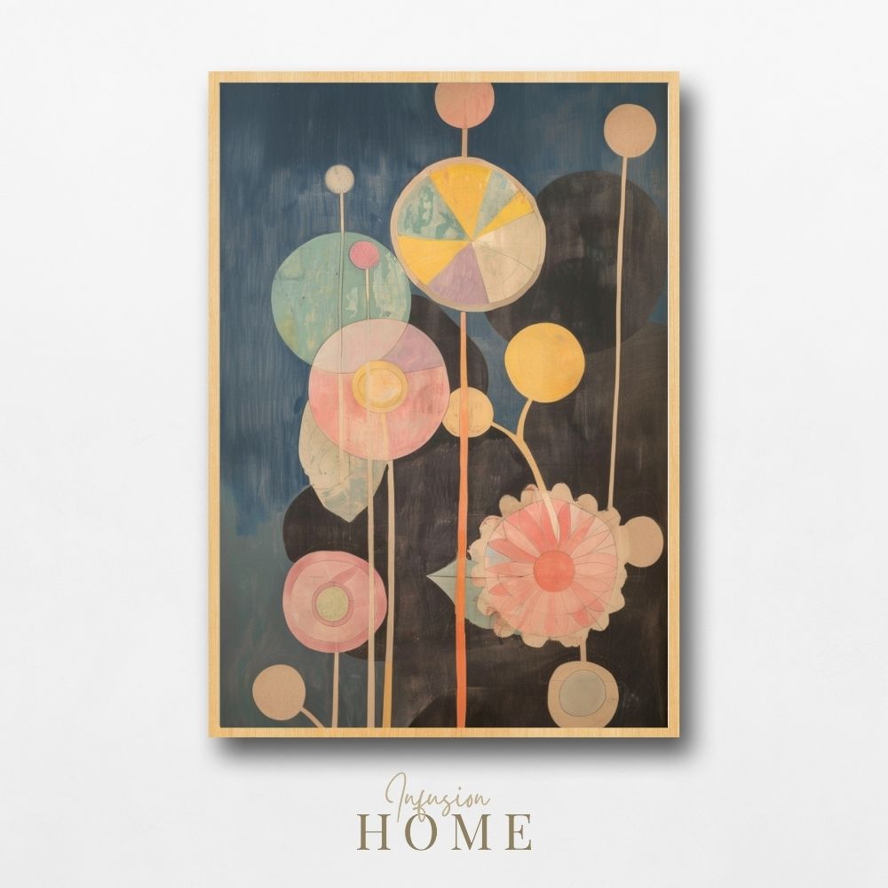 Garden Glow Giclée Print – Bold Floral Motif in Vibrant Tones - Infusion Home