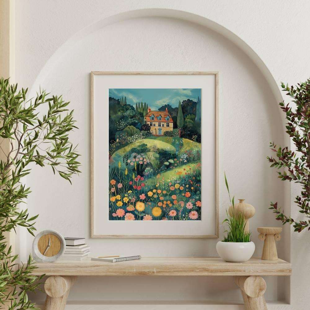 Garden Grandeur – Colorful Blooms and Quaint Cottage - Infusion Home