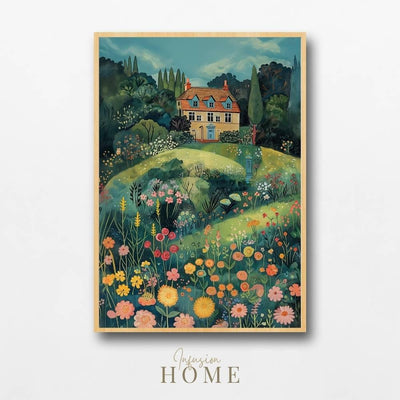 Garden Grandeur – Colorful Blooms and Quaint Cottage - Infusion Home