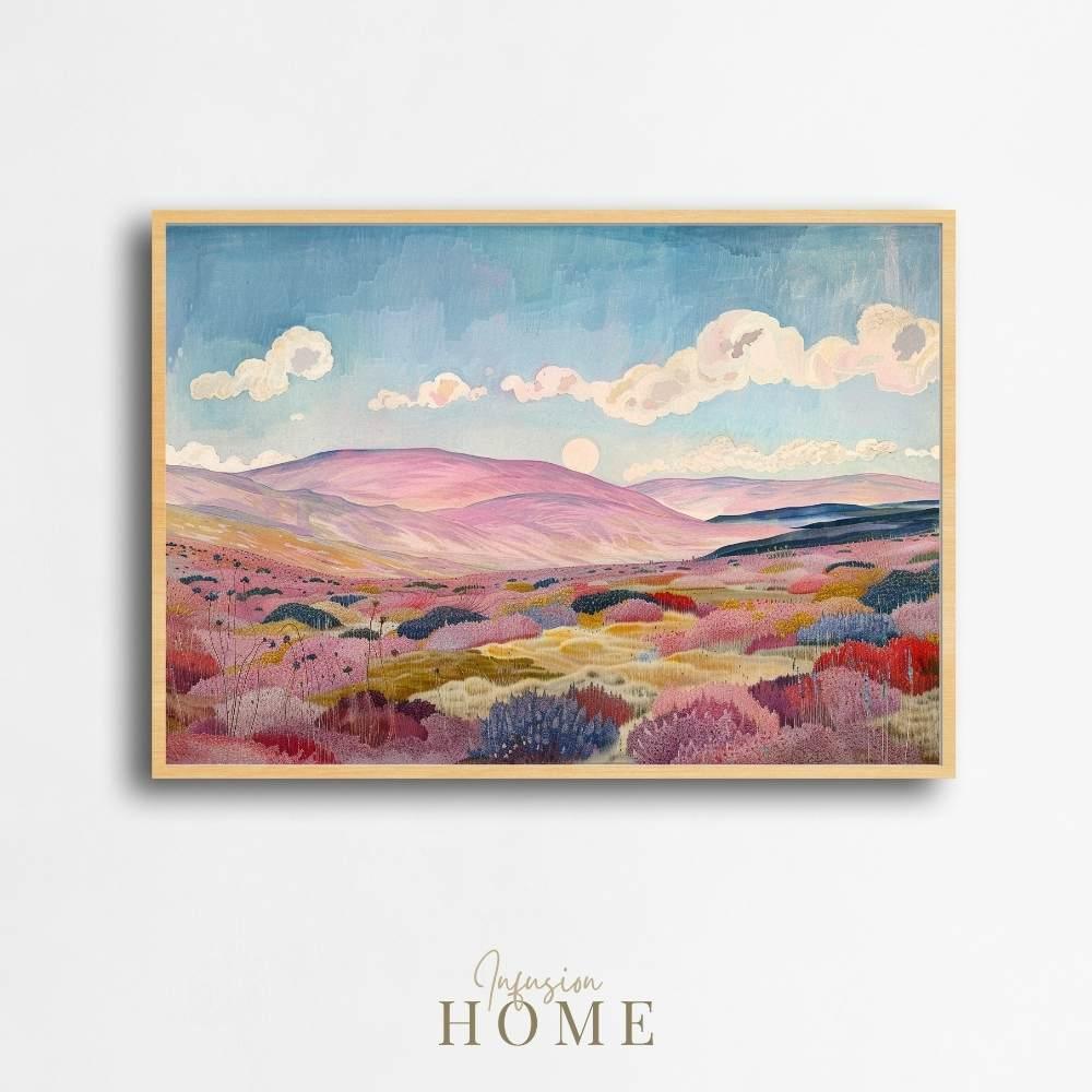 Highland Haze – Clouds Over a Heather-Covered Moor - Infusion Home