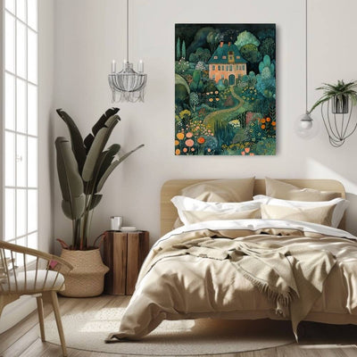 Idyllic Garden Scene – Cottage and Flowers - Infusion Home