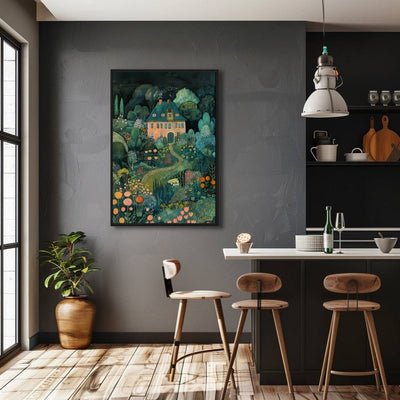 Idyllic Garden Scene – Cottage and Flowers - Infusion Home