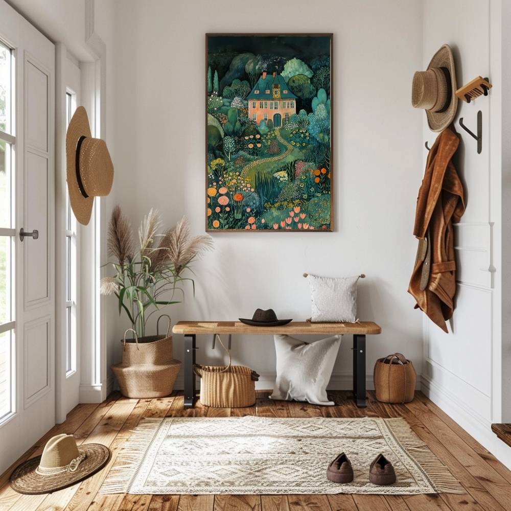 Idyllic Garden Scene – Cottage and Flowers - Infusion Home