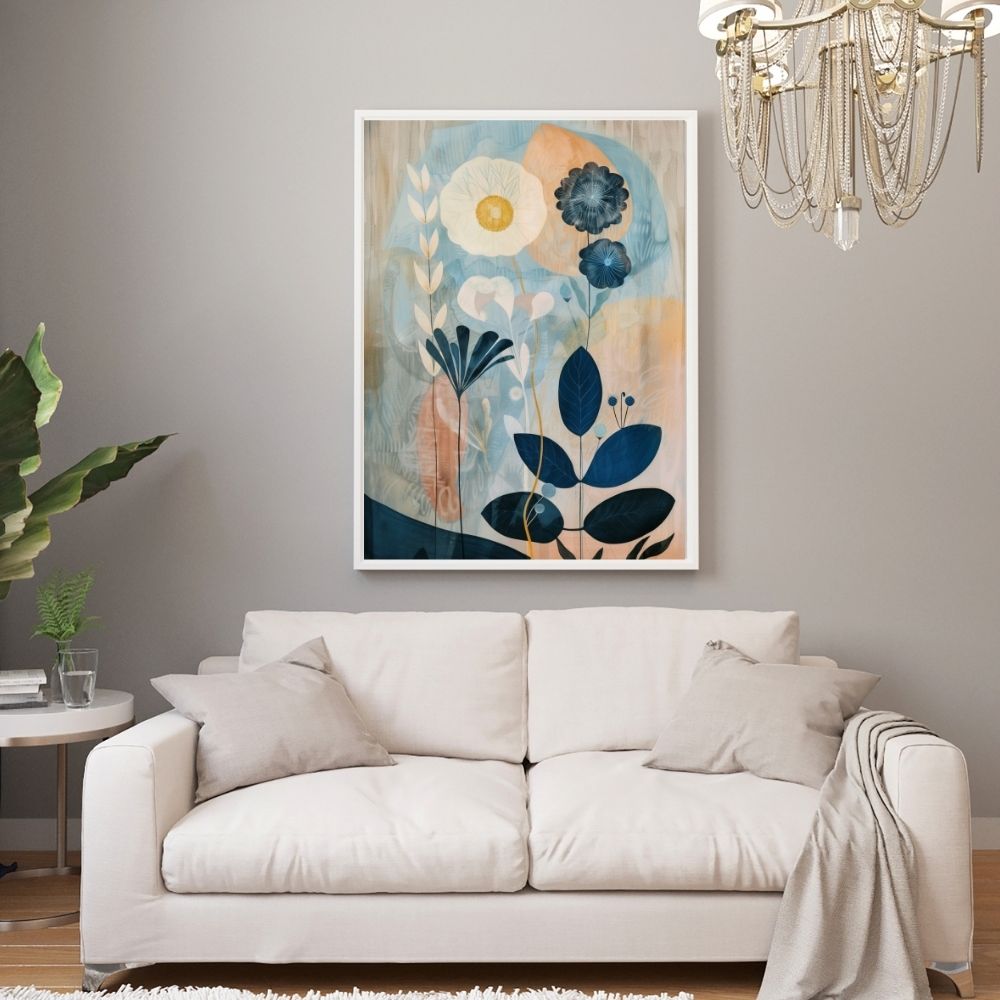 Midnight Floral Whisper Giclée Print – Elegant Dark Toned Art - Infusion Home