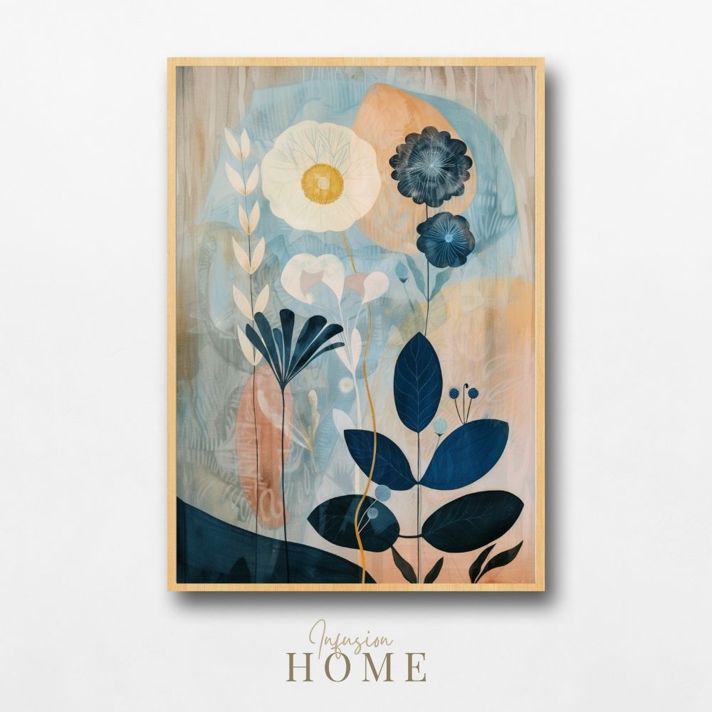 Midnight Floral Whisper Giclée Print – Elegant Dark Toned Art - Infusion Home