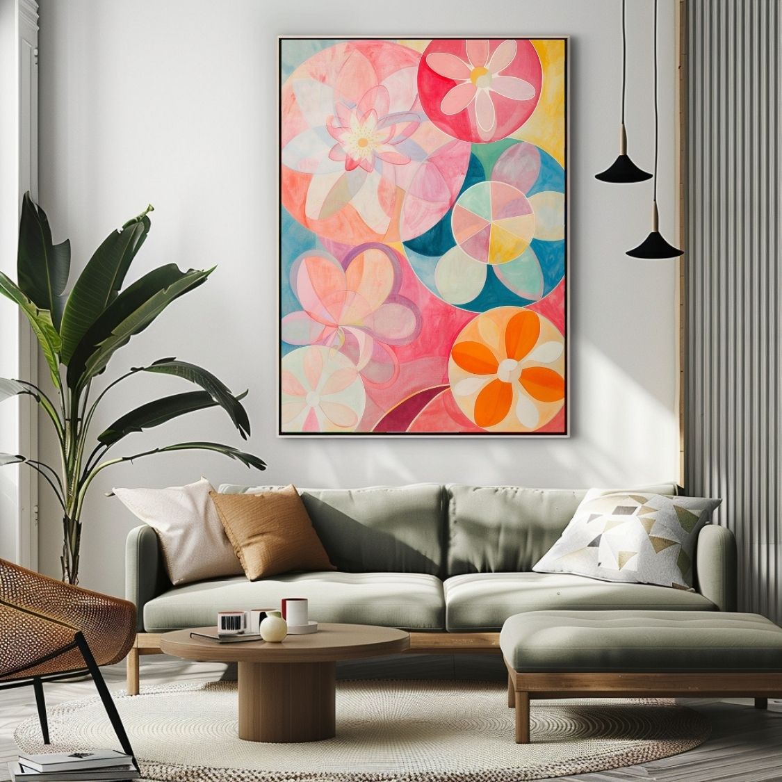 Petal Haze – Abstract with Pink and Rose Hues - Infusion Home