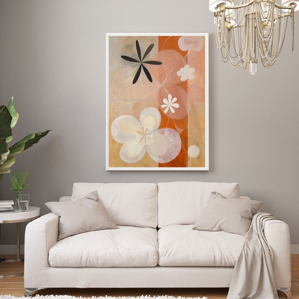 Petal Impressions Art Print – Pink and Neutral Floral Elegance - Infusion Home