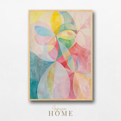 Poster wall art showing 'Petal Symphony – Soft Pinks in Abstract Floral'