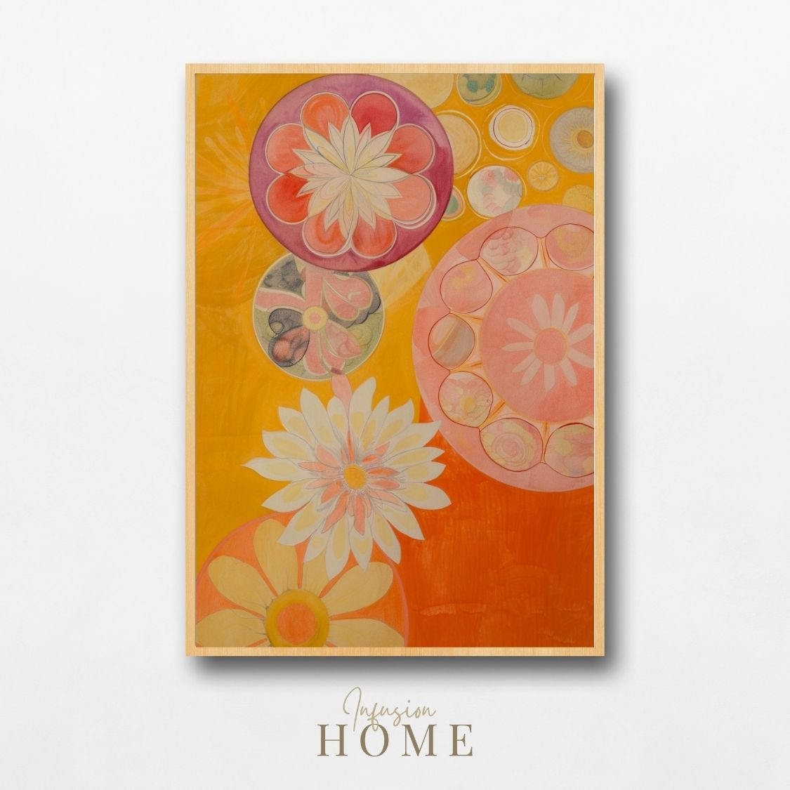 Poster wall art showing 'Vivid Botanica – Bold Floral Abstract'