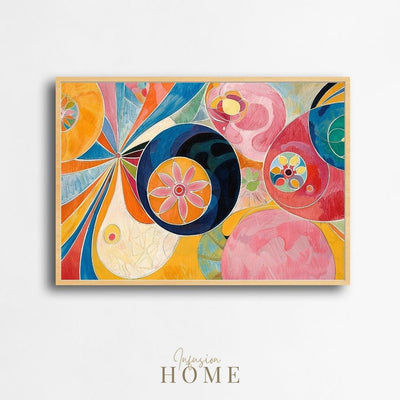 Poster wall art showing 'Vivid Flora – Dynamic Floral Abstract'