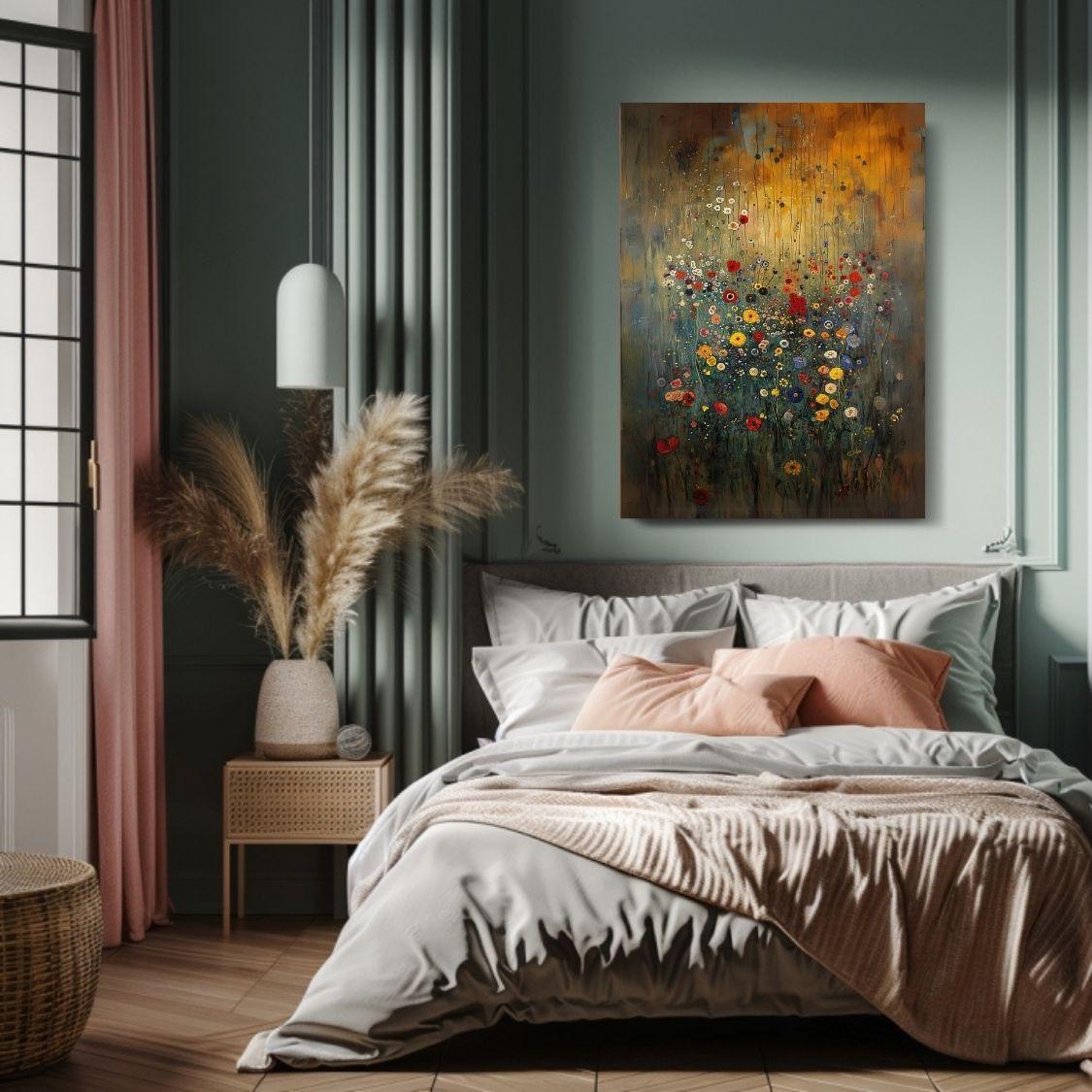 Hushed Petals - Vivid Wildflowers in Abstract Hues - Infusion Home