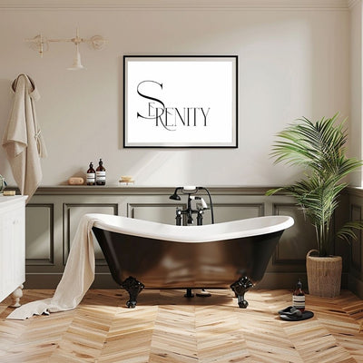 Serenity Typography Art – Minimalist Elegant Word Wall Printable