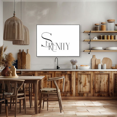 Serenity Typography Art – Minimalist Elegant Word Wall Printable