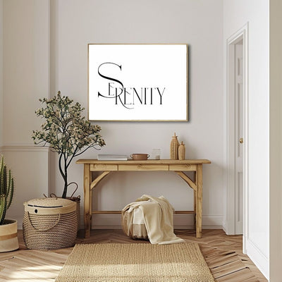 Serenity Typography Art – Minimalist Elegant Word Wall Printable