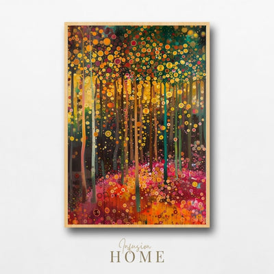 Colorful Circle Forest Abstract Printable Art