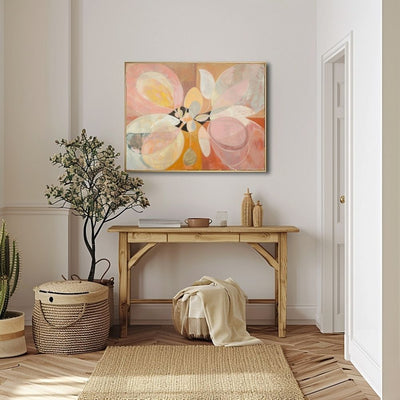 Wildflower Blush Abstract Floral Wall Art in Earthy Tones