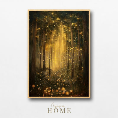 Golden Forest Lightfall Digitally Downloadable Art