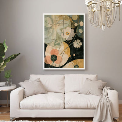 Botanical Floral Art Printable in Soft Neutrals