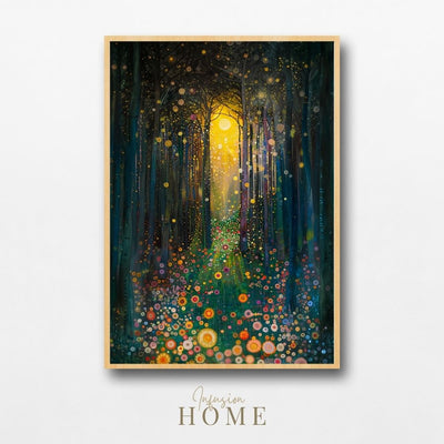 Golden Light in the Forest Art Print