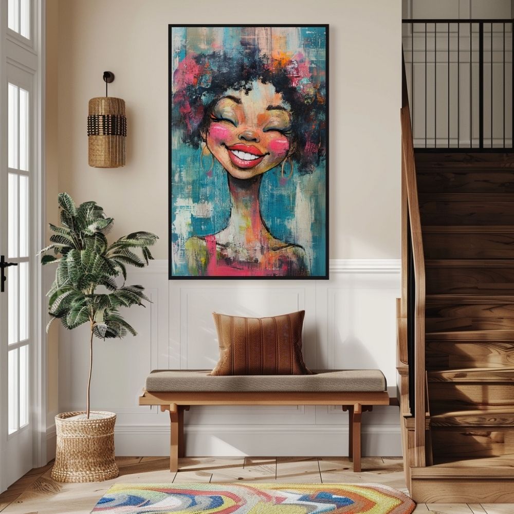 Whimsical Glow – Artful Portrait of a Quirky Woman - Infusion Home