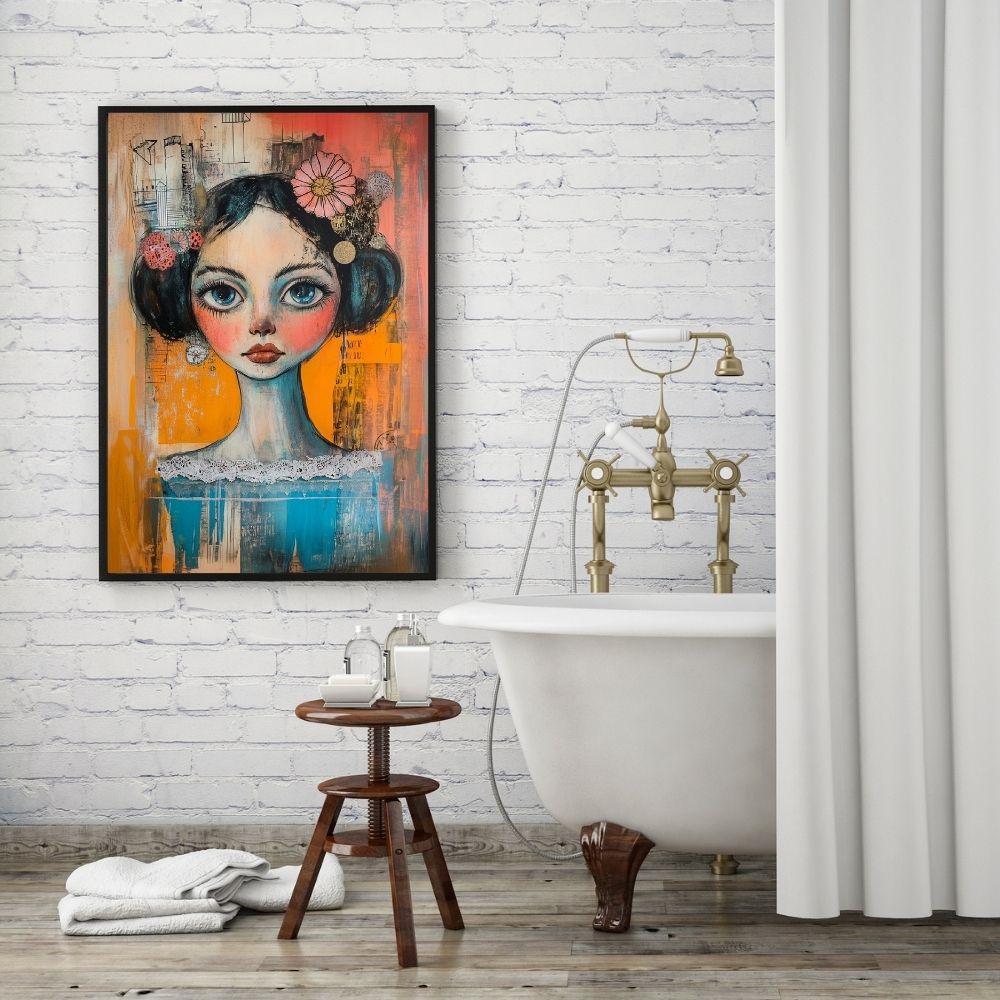 Blooming Charm – Whimsical Woman with Artistic Touch - Infusion Home