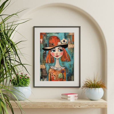 Cheerful Whimsy – Vibrant Woman with Creative Details - Infusion Home