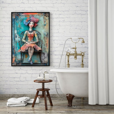 Colorful Expression – Mixed-Media Woman Portrait - Infusion Home
