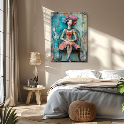 Colorful Expression – Mixed-Media Woman Portrait - Infusion Home
