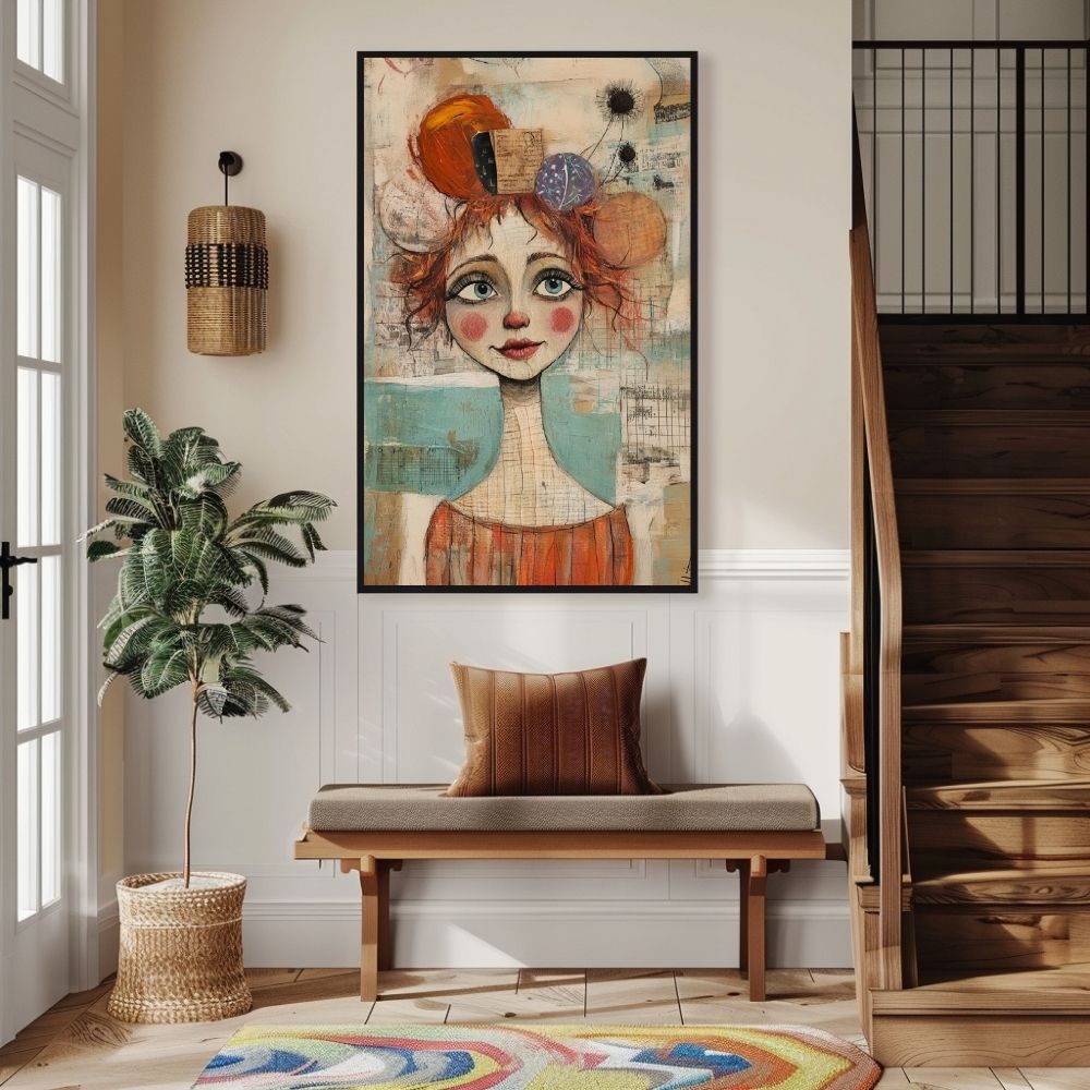 Dreamy Bloom – Whimsical Portrait with Artistic Flair - Infusion Home