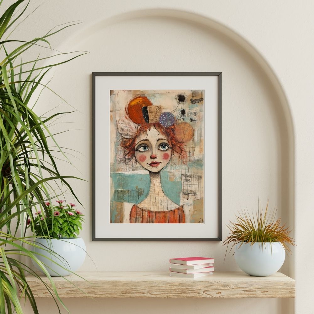 Dreamy Bloom – Whimsical Portrait with Artistic Flair - Infusion Home