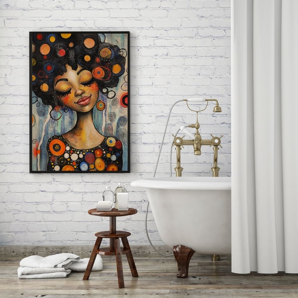 Floral Elegance – Whimsical Portrait with Colorful Touch - Infusion Home