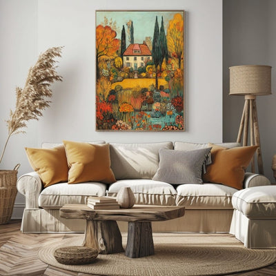 Golden Serenity – Cottage Garden in Full Bloom - Infusion Home
