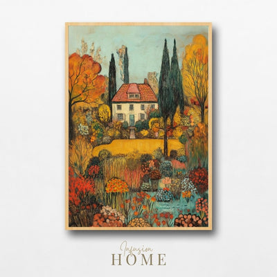 Golden Serenity – Cottage Garden in Full Bloom - Infusion Home