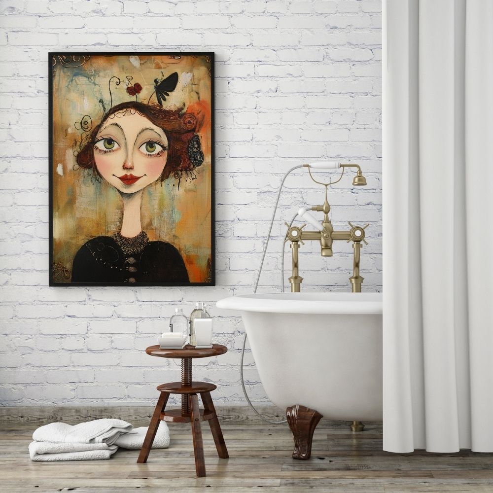 Joyful Portrait – Whimsical Mixed Media Art - Infusion Home