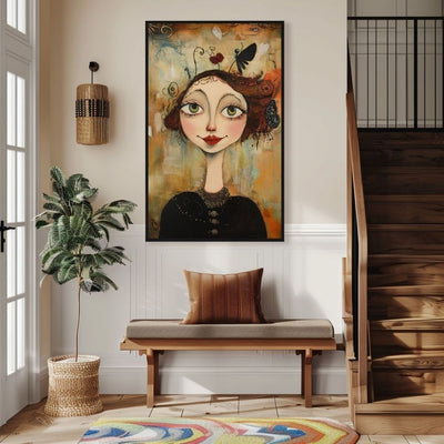 Joyful Portrait – Whimsical Mixed Media Art - Infusion Home