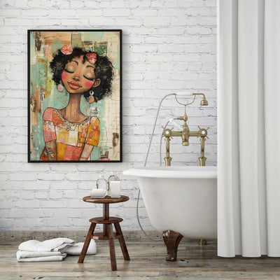 Serene Beauty – Whimsical Woman with Artistic Details - Infusion Home