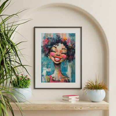 Whimsical Glow – Artful Portrait of a Quirky Woman - Infusion Home