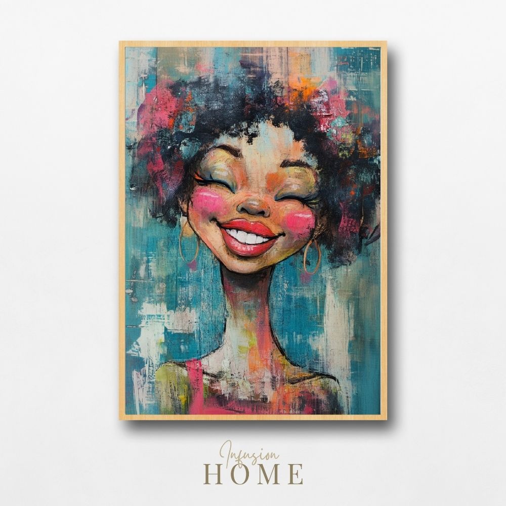 Whimsical Glow – Artful Portrait of a Quirky Woman - Infusion Home